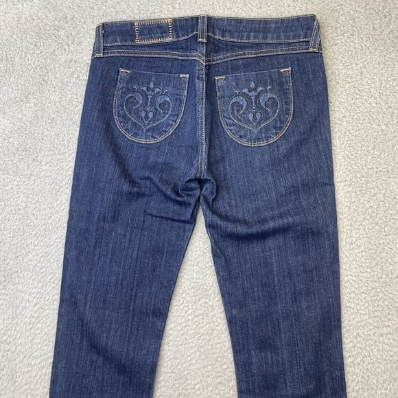 Siwy Low Rise Jeans Women 26 Blue Dark Wash Straight Leg Isobel Restart My Heart - Picture 8 of 14